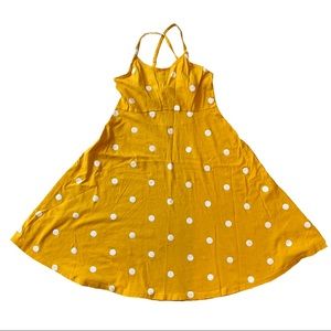 Old Navy Yellow Polka Dot Fit & Flare Dress
